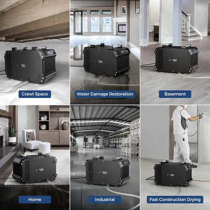 ALORAIR Crawlspace Dehumidifiers, 145 Pint Commercial Dehumidifier for Basements with Drain Hose, 1,800 Sq.Ft Auto Defrost Compact Portable Industry Crawl Spaces Dehumidifier