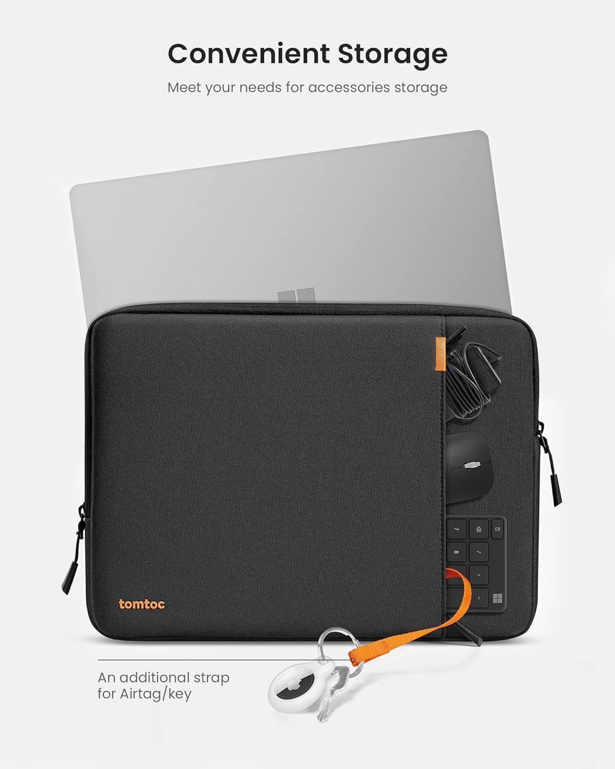 tomtoc 360° Protective Laptop Sleeve for 13.5-14.4 Inch Surface Laptop Studio/6/5/4/3, Surface Book, Water-Resistant Laptop Case for Acer Aspire/Swift 14, ASUS Vivobook/Zenbook 14, Jumper EZbook X3