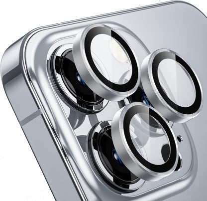 WSKEN for iPhone 14 Pro/iPhone 14 Pro Max Camera Lens Protector,[Night Shooting Mode] HD Tempered Metal Glass Camera Screen Protector Cover Film Accessories, Silver