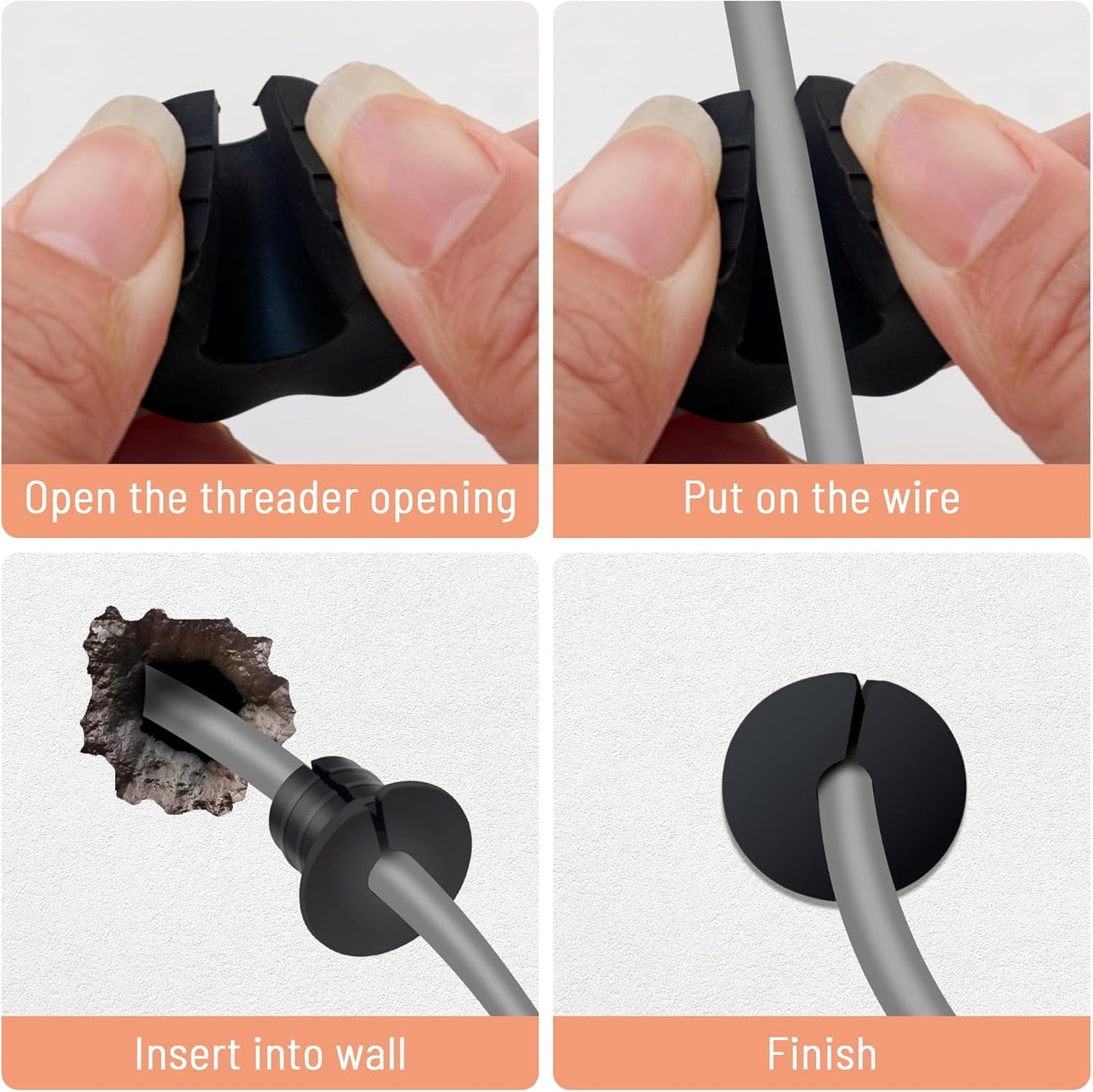Cable Grommet Routing Kit for Starlink for 3/4 inch Wall Hole, Starlink Accessories, Silicone Cable Wall Pass, Starlink Anti-Slip Wall Grommets for Cables (3/4 inch) 2 Pcs