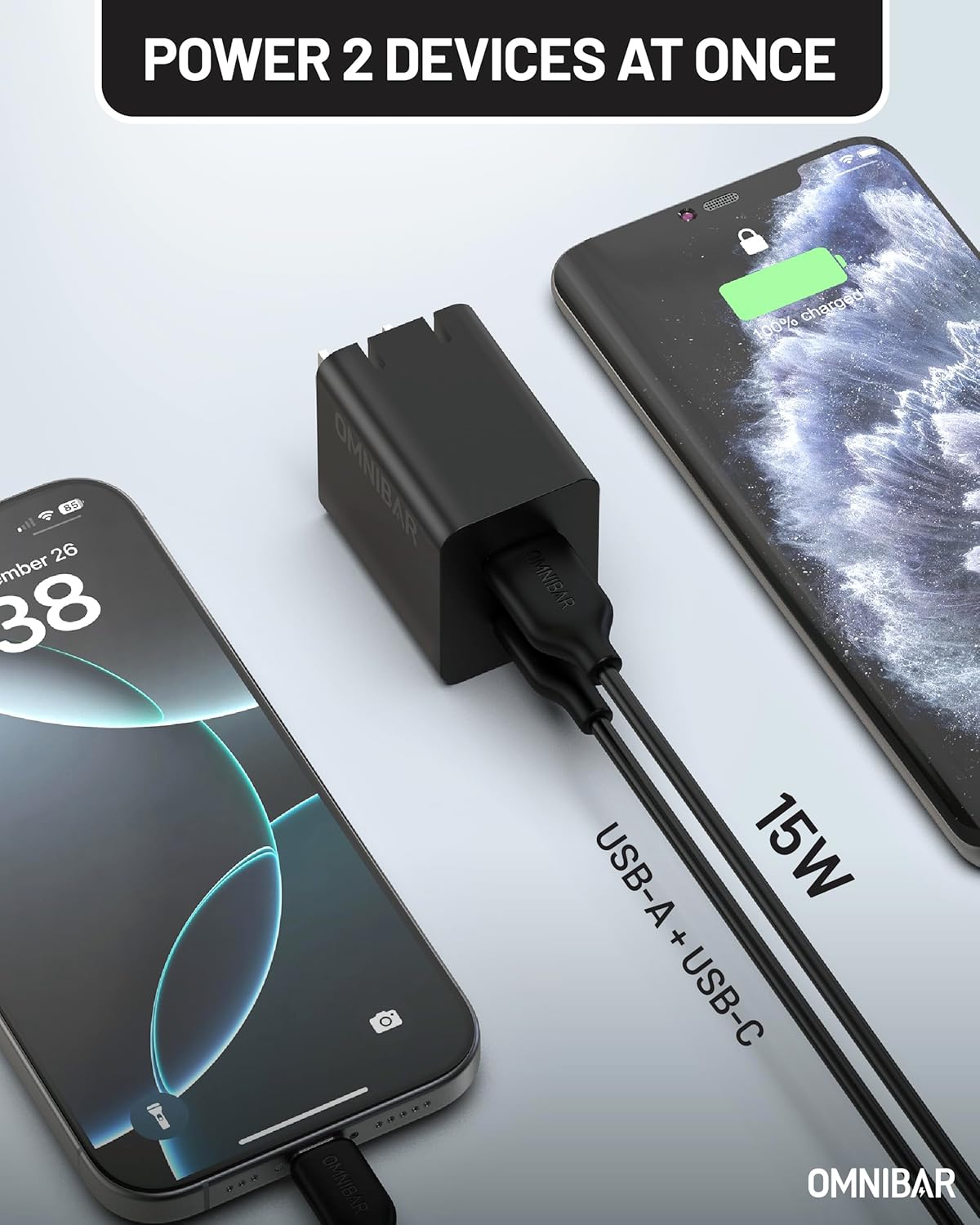 35W USB C Charger with 60W Type C Cable,2 Ports GaN Fast Wall Charger Block,PD3.0 PPS USB-C Power Adapter for iPhone 16/15/14, Galaxy S24//Note 20, Pixel 8 Pro/8/7, iPad/iPad Mini,MacBook Air and More