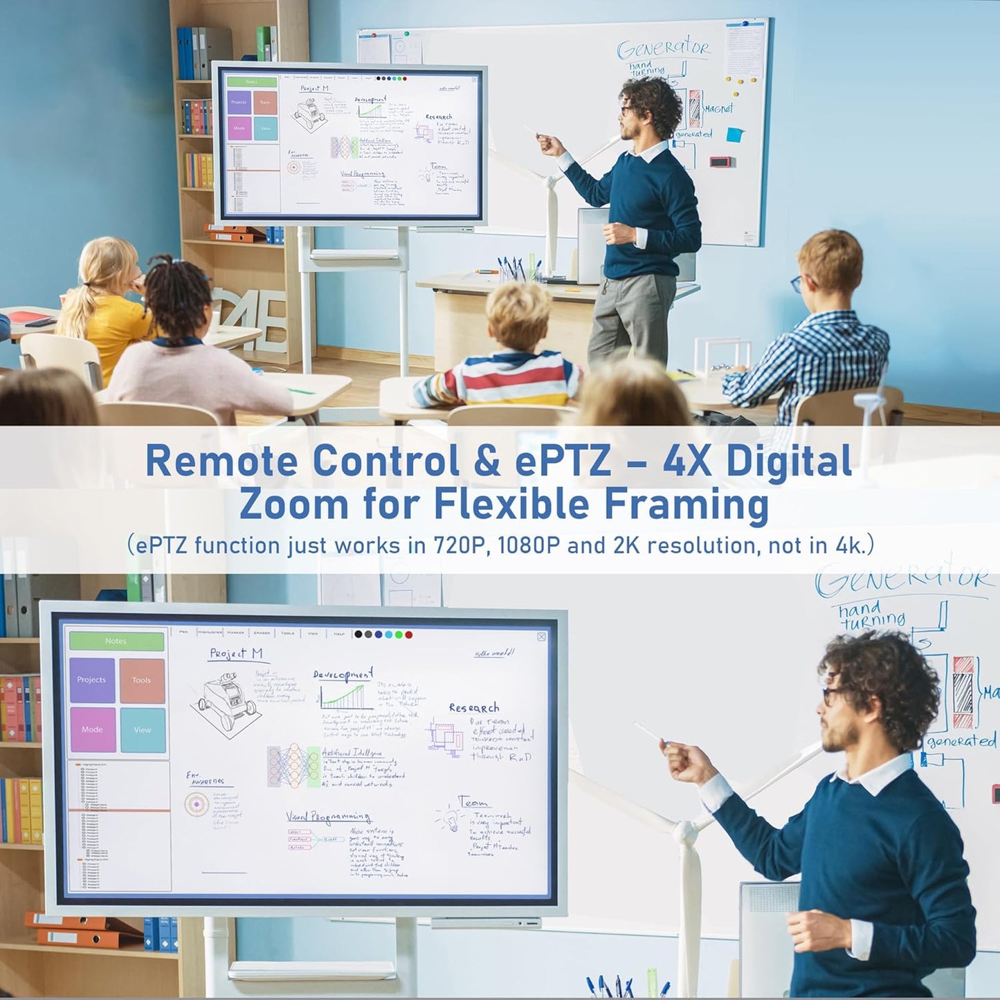 4K Webcam with 2 Microphone, Wide Angle PC Cameras with Mirror & Flip Funtion, Remote, Precise Focus, Privacy Cover, Tripod, Great for Computer, Zoom, OBS, Teams, Laptop, Personal Video Calling