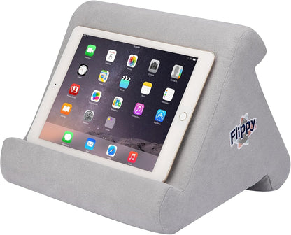 Flippy Tablet Holder and Soft Compatible with iPads, Tablets, and Books, Portable Lap-Pillow Holder for Books or Electronic Devices - Greyster 2.0