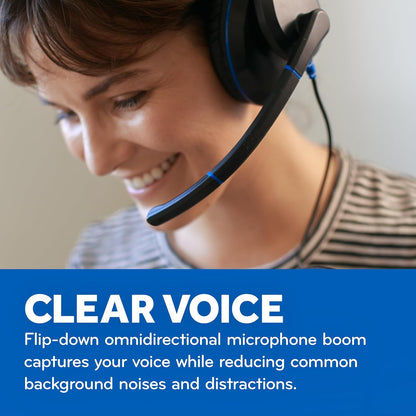 ThinkWrite Technologies / TWT Audio Duro, TW210 (2nd Gen) | Premium Over-Ear Wired Black Headset with Noise Reducing Microphone (3.5mm Jack)