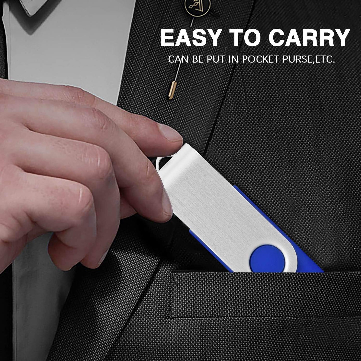 EASTBULL 200 Packs of 4GB Bulk Flash Drives, Flash Drives Pack 4GB USB Drives Bulk Swivel USB2.0 Thumb Drives Bulk with Strings (200Packs, Blue)