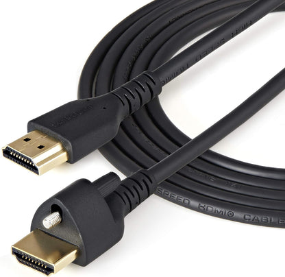 StarTech.com 1m(3ft) HDMI Cable with Locking Screw - 4K 60Hz HDR - High Speed HDMI 2.0 Monitor Cable with Locking Screw Connector for Secure Connection - HDMI Cable with Ethernet - M/M (HDMM1MLS)