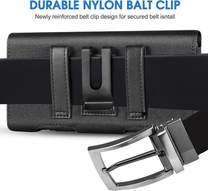BECPLT for Galaxy S24 Ultra 5G Holster Case,Galaxy S23 Ultra S22 Ultra 5G S22+ 5G S21 Ultra 5G Nylon Holster Belt Case with Clip/Loops Belt Pouch Holder for Galaxy Note 20 Ultra S20+ S20 Ultra 5G