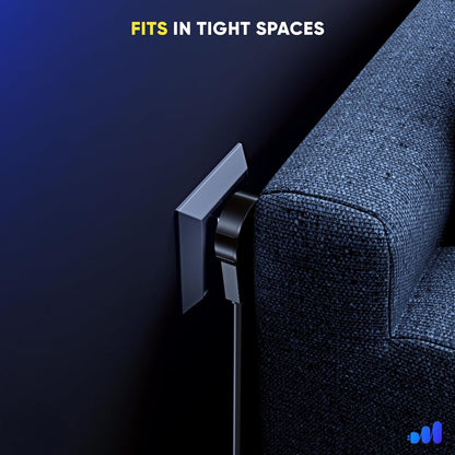 Maximm Monitor Computer Power Cord 12 Ft Flat Plug 360° Rotating PC Cable 3 Prong for, Desktop, Printer, Scanner, 16 AWG NEMA 5-15P to IEC13 - UL Certified