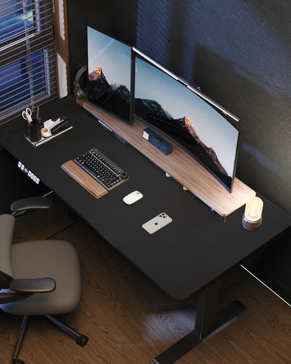 Large Desk Mat 55"x24" - Premium Non-Slip Desk Pad, Waterproof and Scratch-Resistant Office Desk Protector, Large Desk pad Workspace Mat for Home and Office(Black)