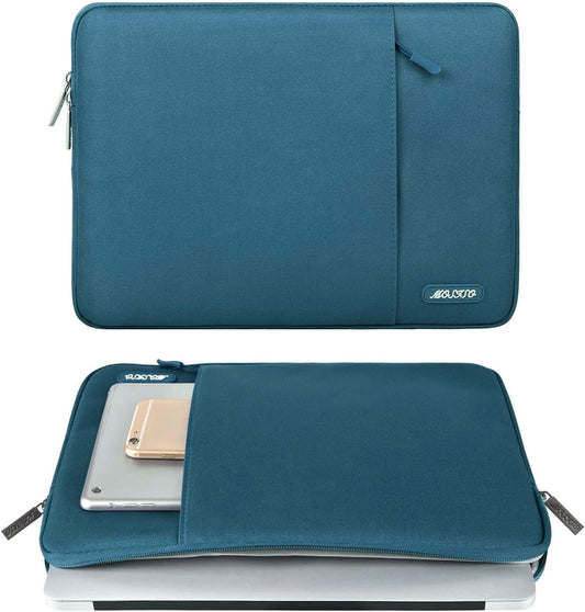 MOSISO Laptop Case 13 inch, 13 inch Laptop Sleeve Compatible with MacBook Air M4 M3 M2 M1 2025-2018 / Pro M2 M1 2025-2016, Polyester Vertical Computer Sleeve Bag with Pocket, Deep Teal