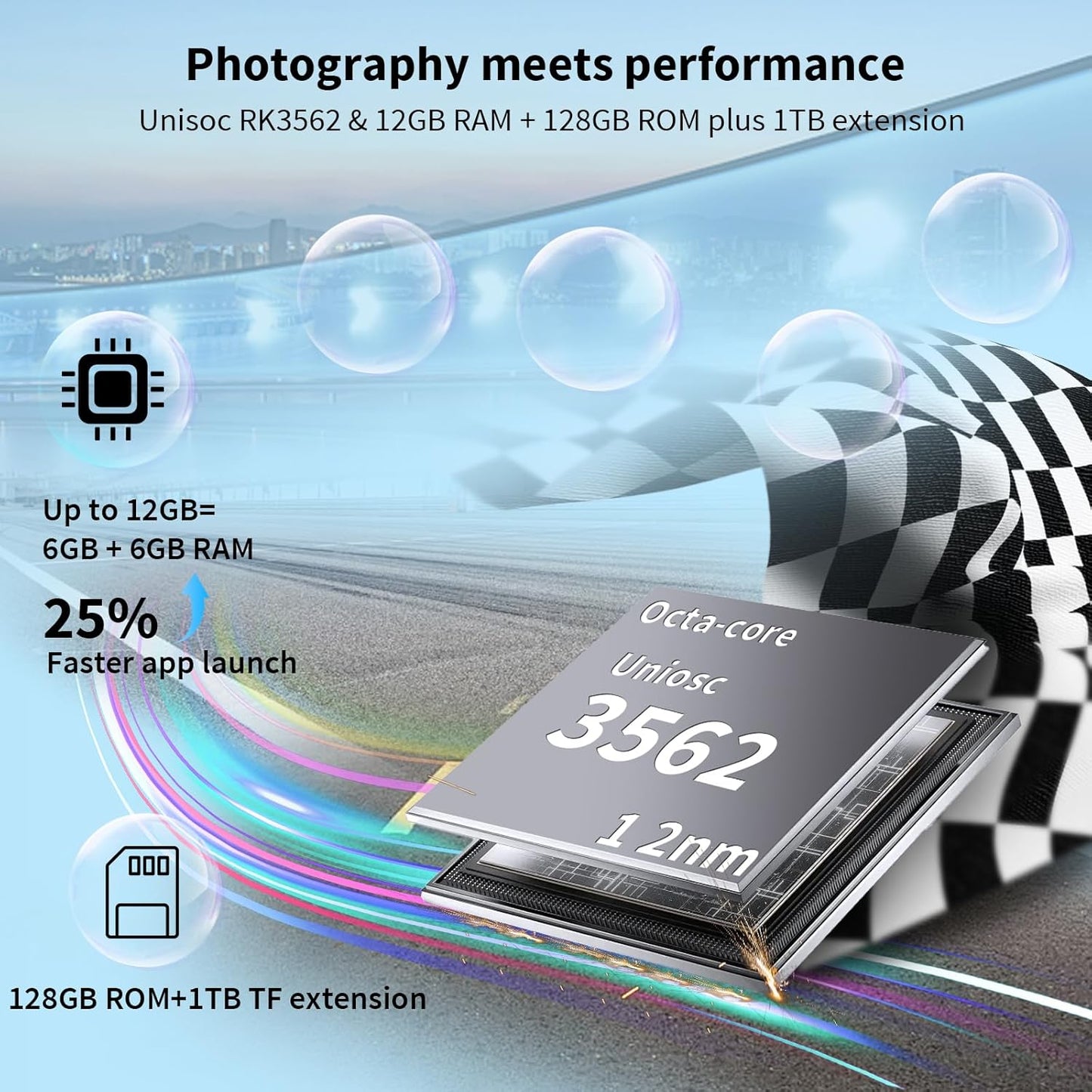 Android 14 Tablet with Keyboard, 12GB RAM (6+6), 128GB Storage, 1TB Expandable, 8000mAh Battery, 10 Inch 2-in-1 Tablets, Includes Case, Mouse & Stylus（Green）