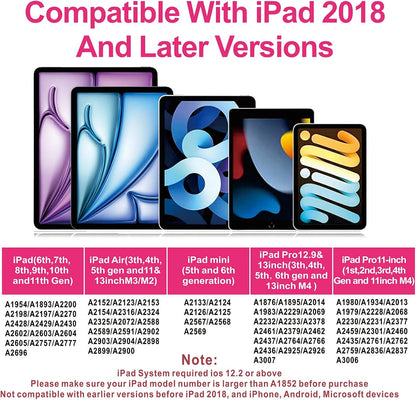 Stylus Pen for iPad 2018-2025 with Palm Rejection, Apple Pencil for Pad11th/10th/9th/8th/7th/6th Gen, iPad Pro 11/12.9 inch, New iPad Air 2025 11&13-inch(M3/2) /5th/4th/3th Gen, iPad mini 6th/5th