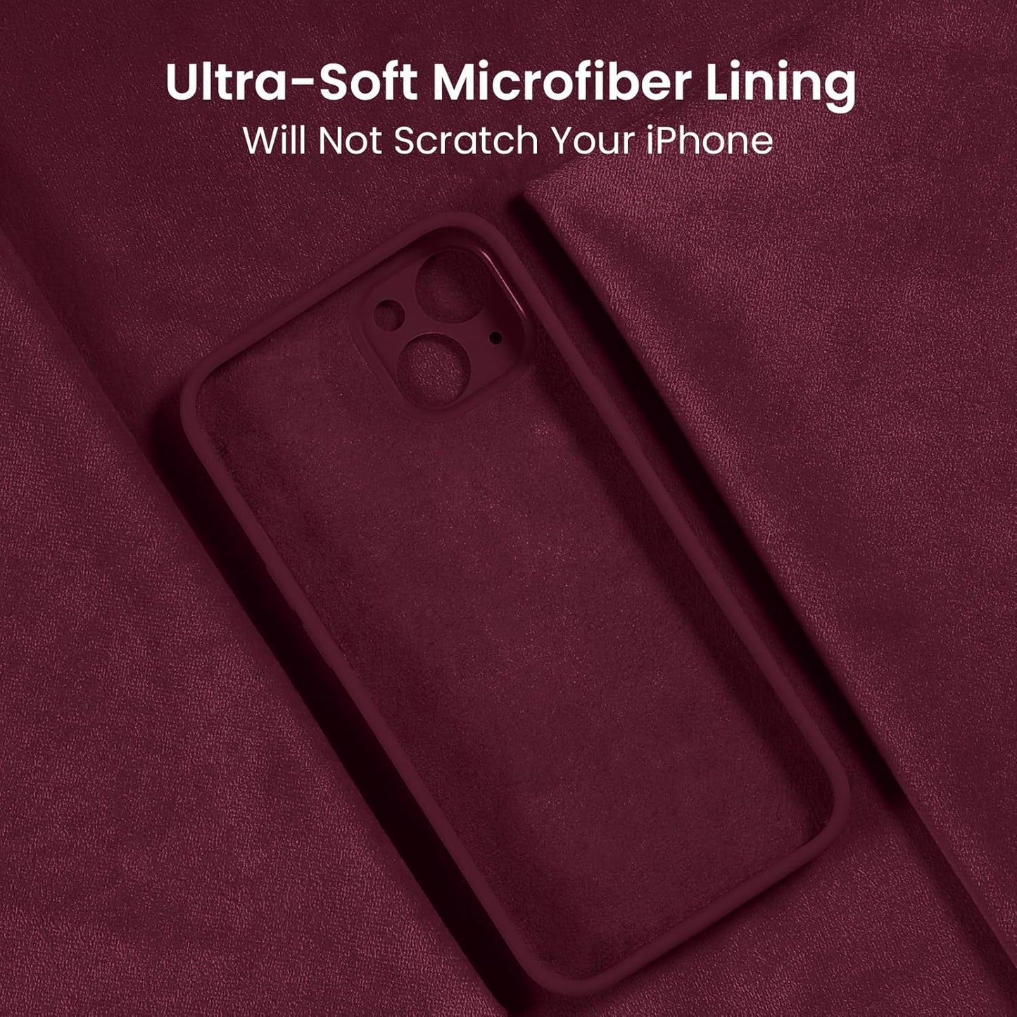 FireNova Designed for iPhone 15 Case, Silicone Upgraded [Camera Protection] Phone Case with [2 Screen Protectors], Soft Anti-Scratch Microfiber Lining Inside, 6.1 inch, Plum