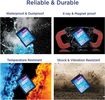 Integral 32GB UHS-II SD Card V90 Up to 300MBs Read and 270MBs Write Speed 1866X SDHC Professional High Speed Memory Card