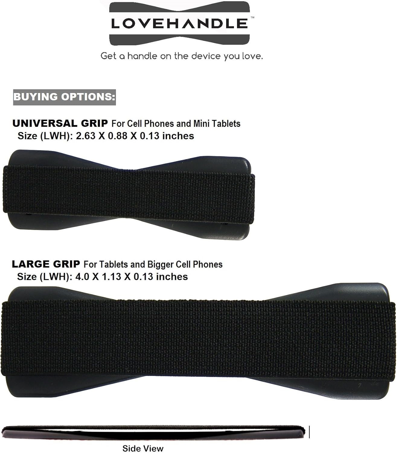 LOVEHANDLE Universal Phone Grip for Smartphones & Mini Tablets - Phone Holder for Hand - Wireless Charging Compatible - Made in The USA - Island Daydream