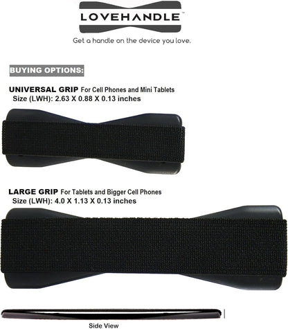 LOVEHANDLE Universal Phone Grip for Smartphones & Mini Tablets - Phone Holder for Hand - Wireless Charging Compatible - Made in The USA - Island Daydream