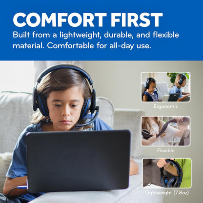 ThinkWrite Technologies / TWT Audio Duro, TW210 (2nd Gen) | Premium Over-Ear Wired Black Headset with Noise Reducing Microphone (3.5mm Jack)