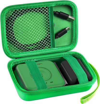 Travel Case for UCOMX for Nano/for Rtops/for Hicober/for Iseyyox 3 in 1 Wireless Charger, Foldable Magnetic Charging Station Storage Holder Bag for Fast Charge Pad Cable and Adapter, Green-Box Only