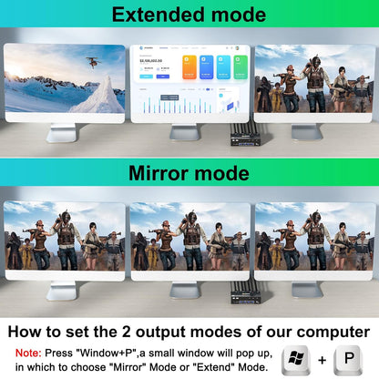KVM Switch 3 Monitors 3 Computers 8K@60Hz, MLEEDA HDMI + 2* Displayport Triple Monitor KVM Switch,3 Monitor KVM with 4 USB 3.0 Ports for Keyboard Mouse Printer, Wired Remote and Power Adapter Included