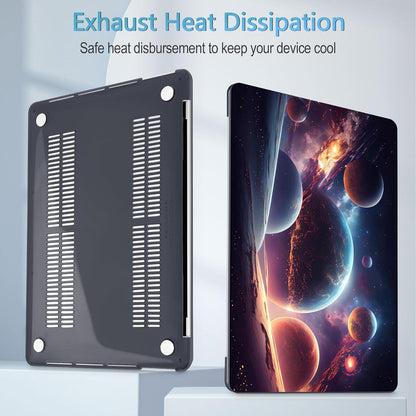 Mektron for MacBook Pro 13-inch Case 2022 2021 2020 Release A2338 M2 M1 A2289 A2251, Printed Plastic Hard Shell Cover for New MacBook Pro 13.3-inch Touch Bar Fits Touch ID，Planets