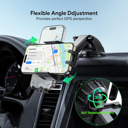 Car Phone Holder &15W Wireless Fast Charger, Auto-Clamp Qi Charging Mount, 360° Adjustable Phone Holder for iPhone/Android, Air Vent Mount with Overcharge Protection - by Esoulk
