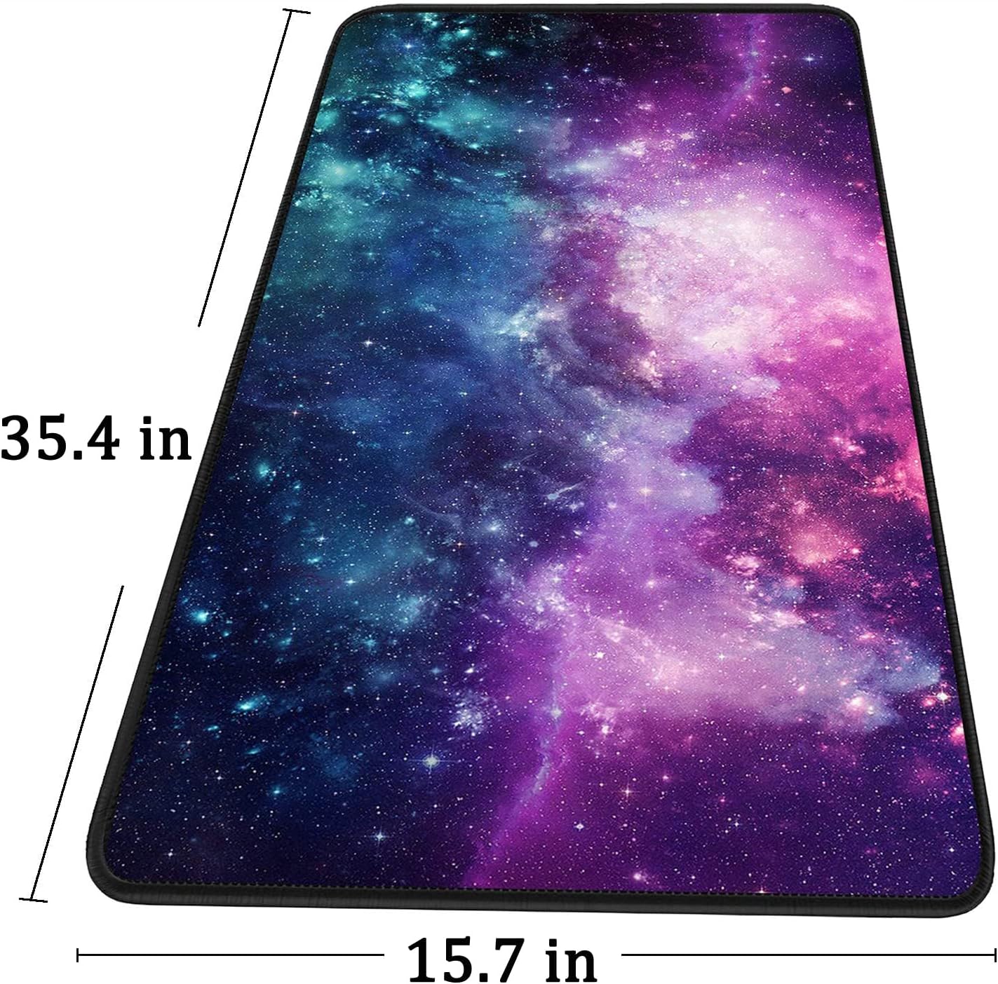 Gaming Mouse Pad with Stitched Edges, (35.4X15.7In) Durable Non-Slip Natural Rubber Base, Waterproof Computer Keyboard Pad Mat for Esports Pros/Gamer/Desktop/Office/Home, Galaxy