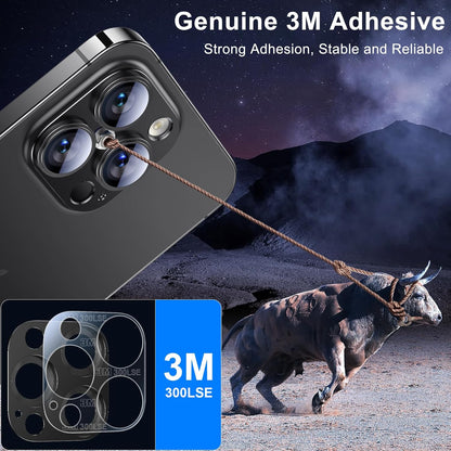 Esanik Upgrade 2 Pack for iPhone 14 Pro/iPhone 14 Pro Max Camera Lens Protector, Aluminum Alloy Metal matte Case Tempered Glass Camera Screen Cover, Scratch Resistant Case Friendly (Black)