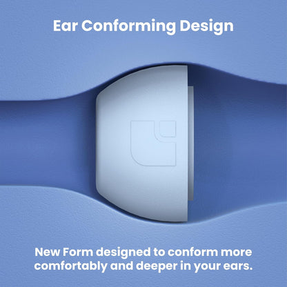 Foam Masters Ultra-Premium Memory Foam Ear Tips for AirPods Pro 1st & 2nd Gen | 3 Pairs | Black Magic Ver 6.0 | Secure | Comfort | Better Noise Cancel | Replacement Buds – Light Blue, Small
