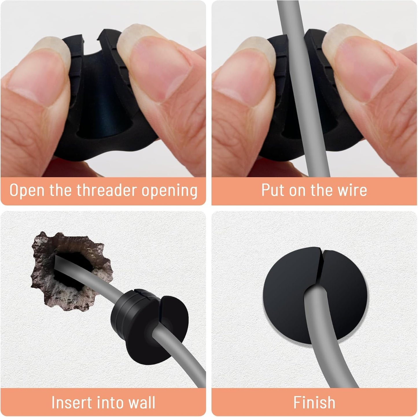 Cable Routing Kit for Starlink for 1 inch Wall Hole, Wall Bushing Grommet, Starlink Accessories, Silicone Cable Wall Pass, Starlink Anti-Slip Wall Grommets for Cables (1 inch) 2 Pcs