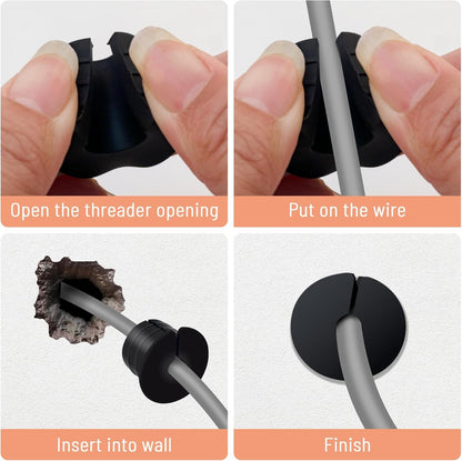 Cable Routing Kit for Starlink for 1 inch Wall Hole, Wall Bushing Grommet, Starlink Accessories, Silicone Cable Wall Pass, Starlink Anti-Slip Wall Grommets for Cables (1 inch) 2 Pcs