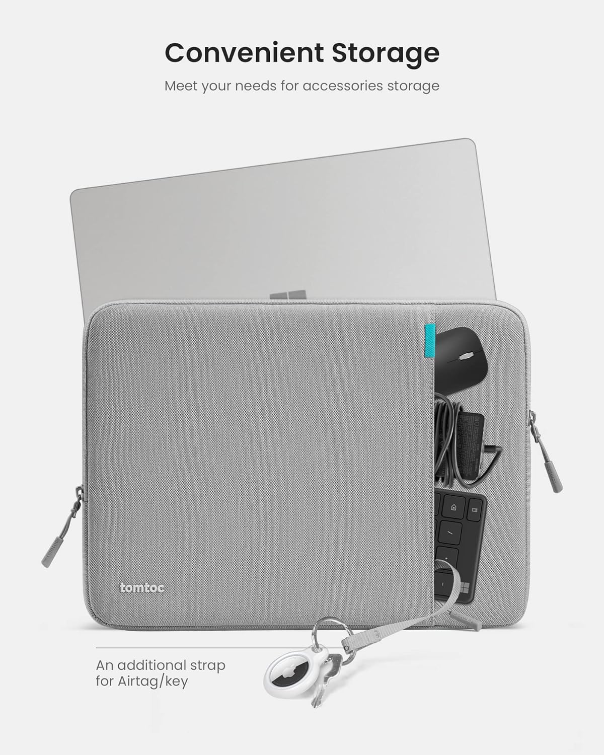 tomtoc 360° Protective Laptop Sleeve for 13.5-14.4 Inch Surface Laptop Studio/6/5/4/3, Surface Book, Water-Resistant Laptop Case for Acer Aspire/Swift 14, ASUS Vivobook/Zenbook 14, Jumper EZbook X3