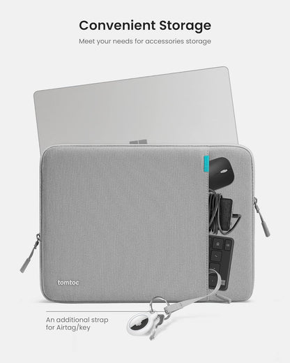 tomtoc 360° Protective Laptop Sleeve for 12-inch New Surface Pro, Copilot+PC 2025, 12.3-13 Inch Surface Pro 11/10/9/8/X/ 7+/7/6/5/4 with Keyboard, Shockproof Water-Resistant Notebook Laptop Case Bag