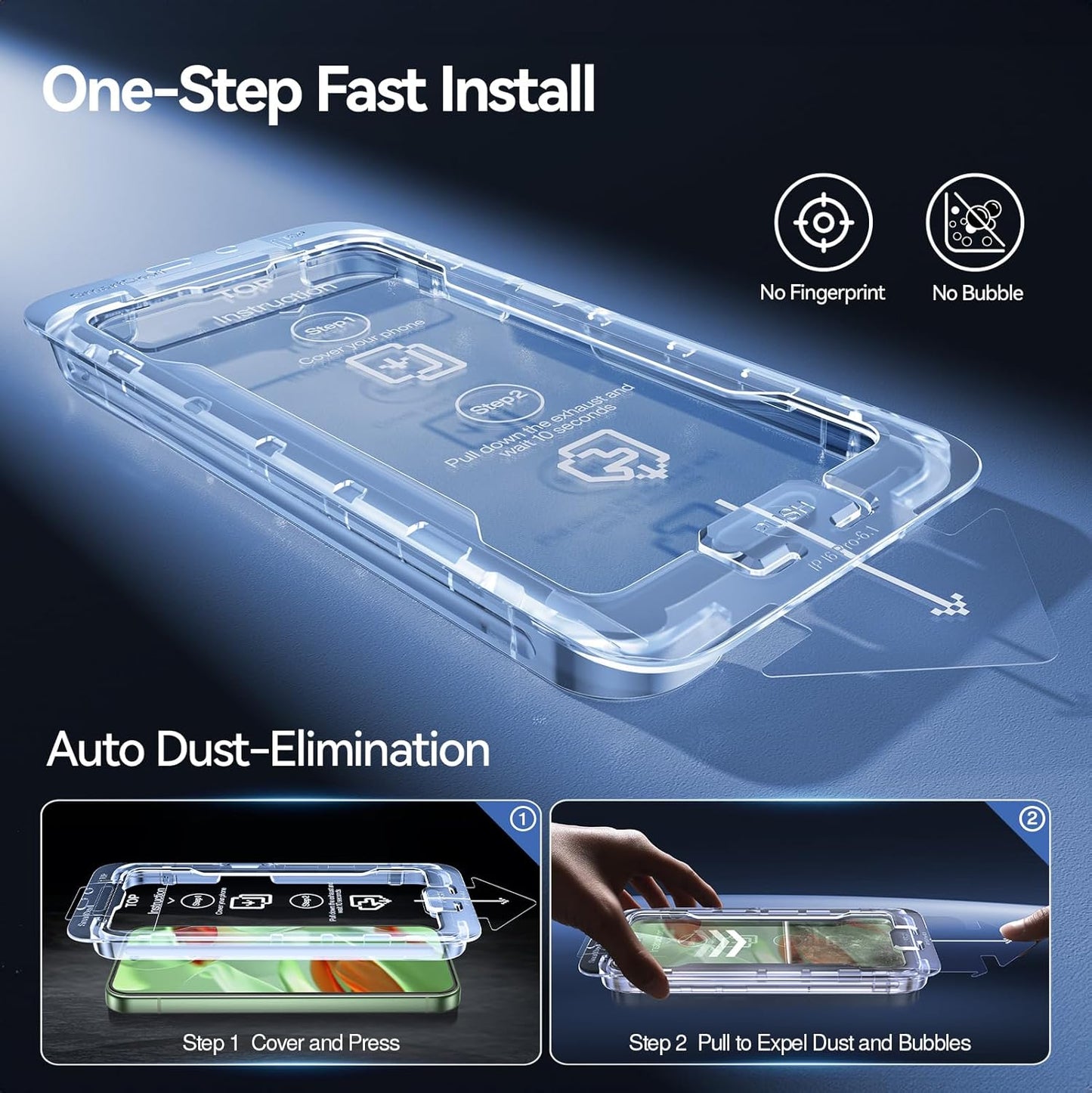 SMARTDEVIL [3+1 Pack Screen Protector For Google Pixel 9 With Camera Lens Protector, FingerPrint Reader Compatible, Clear 9H Tempered Glass Film, Fast & Easy Installation, Alignment Frame