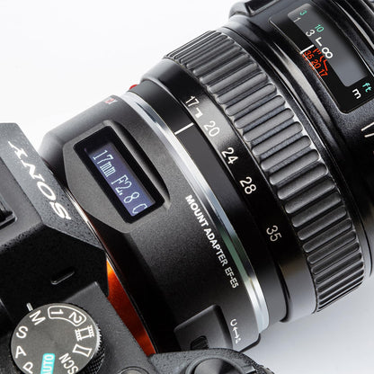 VILTROX EF-E5 Lens Mount Adapter EF/EF-S to E-Mount Auto Focus Lens Converter Ring Compatible with Canon EF/EF-S Lens to Sony E Mount A9 A9II A9III A7V A7IV A7III A7II A7 a6700 a6600 a6400