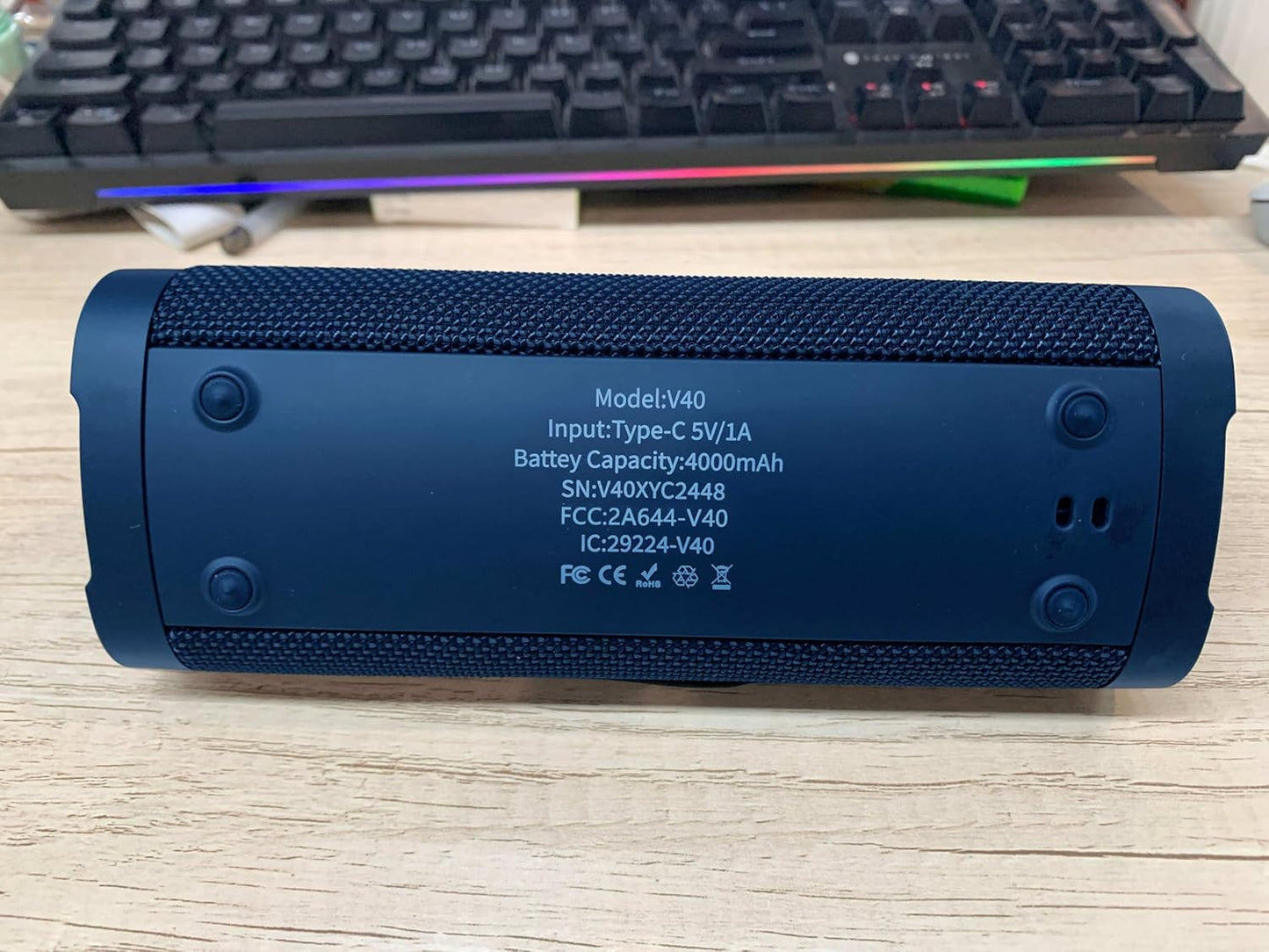 Vanzon Bluetooth Speakers V40 Portable Wireless Speaker V5.0 with 24W Loud Stereo Sound, TWS, 24H Playtime & IPX7 Waterproof, Suitable for Travel, Home&Outdoors - Blue (HIJ)