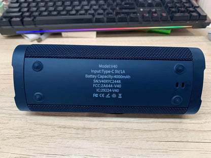 Vanzon Bluetooth Speakers V40 Portable Wireless Speaker V5.0 with 24W Loud Stereo Sound, TWS, 24H Playtime & IPX7 Waterproof, Suitable for Travel, Home&Outdoors - Blue (HIJ)