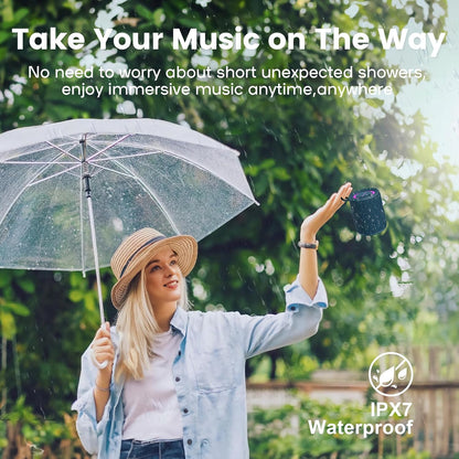 Bluetooth Speaker Wireless,IP67 Waterproof & Dustproof Portable Speaker with Lights,15W Loud Stereo Sound, 2500mAh Battery All Day Playtime, TWS Pairing, BT5.3, Home/Party/Outdoor/Beach (Blue)