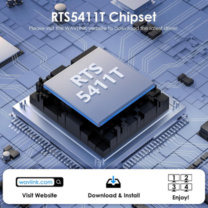 WAVLINK USB C to Quad HDMI 4K Adapter, Universal USB A to HDMI Docking Dual Triple Display Station for Windows, Mac M1/M2/M3/M4, Thunderbolt, USB-C Laptops