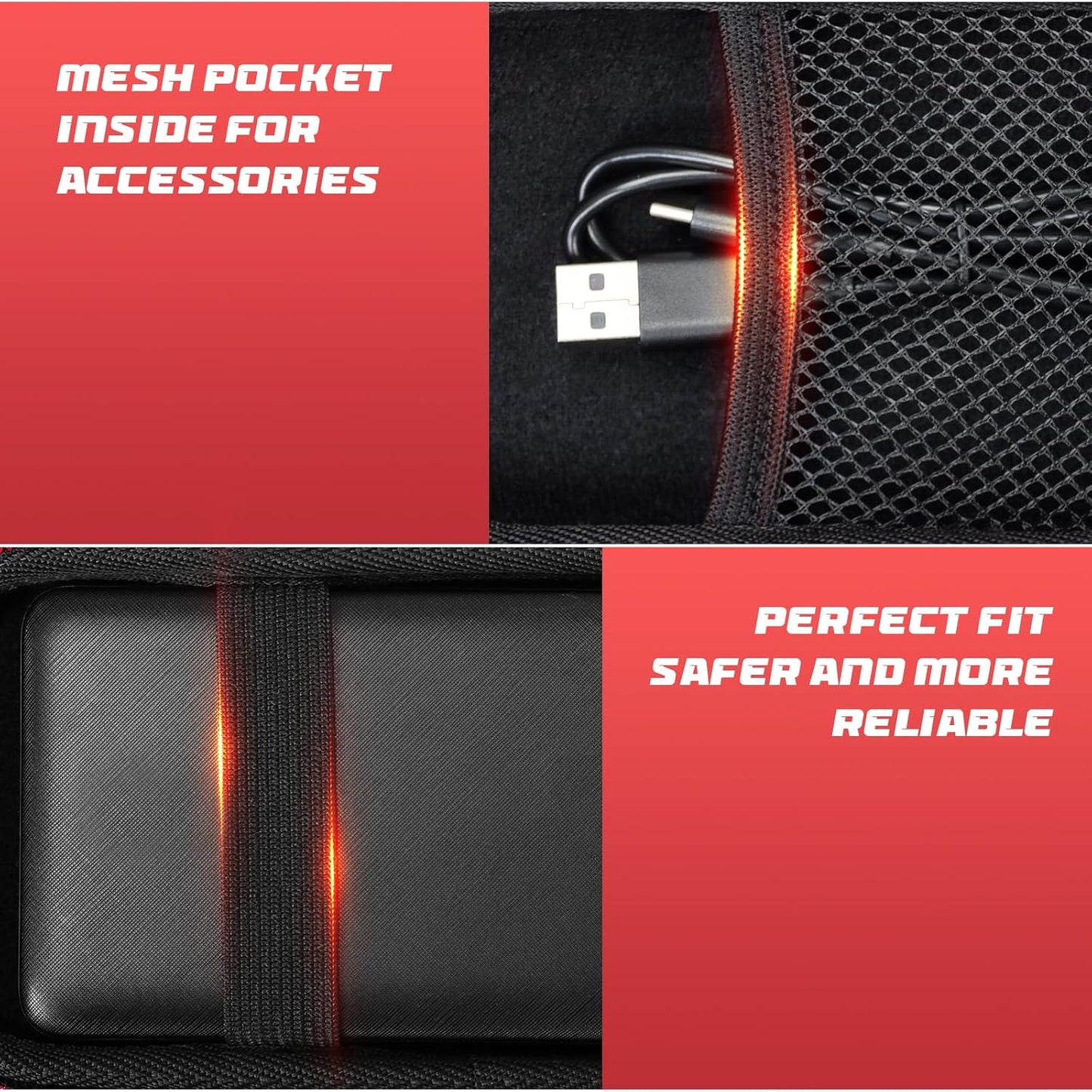 Travel Case Compatible with Anker/for POIYTL/for IAPOS/for SABANI/for OHOVIV/for RGVOTA/for Pxwaxpy Portable Charger Power Bank, Storage Holder for Fast Charging Battery Pack (Case Only)