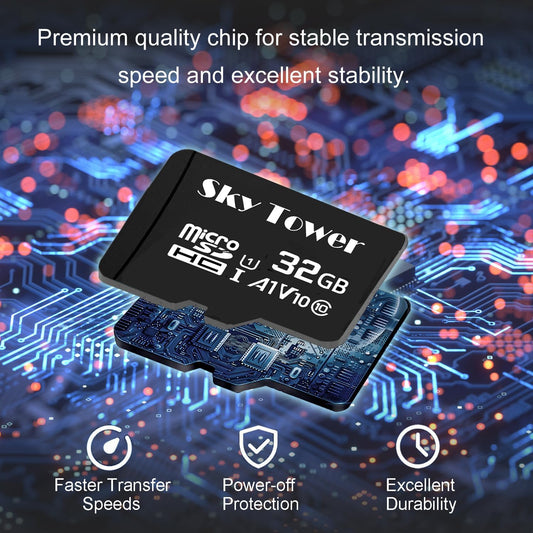 Sky Tower Ultra microSDXC microSDHC UHS-I Memory Card with Adapter [New Version] Flash Memory Card - Up to 100MB/s, U1, Class10, V10, A1, High Speed TF Card (32GB Micro SD Card 2 Pack)