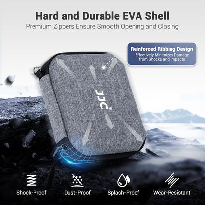 JJC Hard Lens Filter Pouch, 4-Pocket Filter Case for Circular Filter Up to 95mm with Belt Loop, Dustproof & Water-Resistant Camera Filter Storage Wallet for Photography ND UV CPL Filter