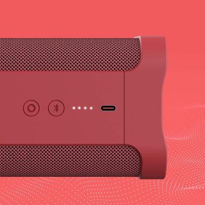 Skullcandy Terrain XL Wireless Bluetooth Speaker - IPX7 Waterproof Portable Speaker, 18 Hour Battery, Nylon Wrist Wrap, True Wireless Stereo (Red)