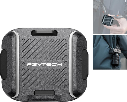PGYTECH Camera Shoulder Strap Mount Quick Release Clamp, Aluminum Alloy QR Camera Adapter Base for Shoulder Straps Tripods Stabilizers(Only Base)