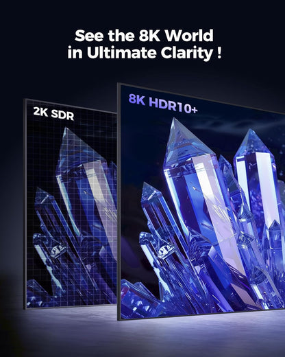 Silkland 10K 8K HDMI 2.1 Cable Certified 6.6FT [4K@120Hz 144Hz, 8K@60Hz, 2K@240Hz] Ultra High Speed HDMI® Cable 48Gbps (Upgrade Braided),HDR, eARC, HDCP 2.3, Compatible for/PS5/PS4/Roku TV