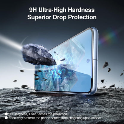 SMARTDEVIL [3+3 Pack Screen Protector For Google Pixel 8 Pro With Camera Lens Protector, FingerPrint Reader Compatible, Clear 9H Tempered Glass Film, Fast & Easy Installation, Alignment Frame