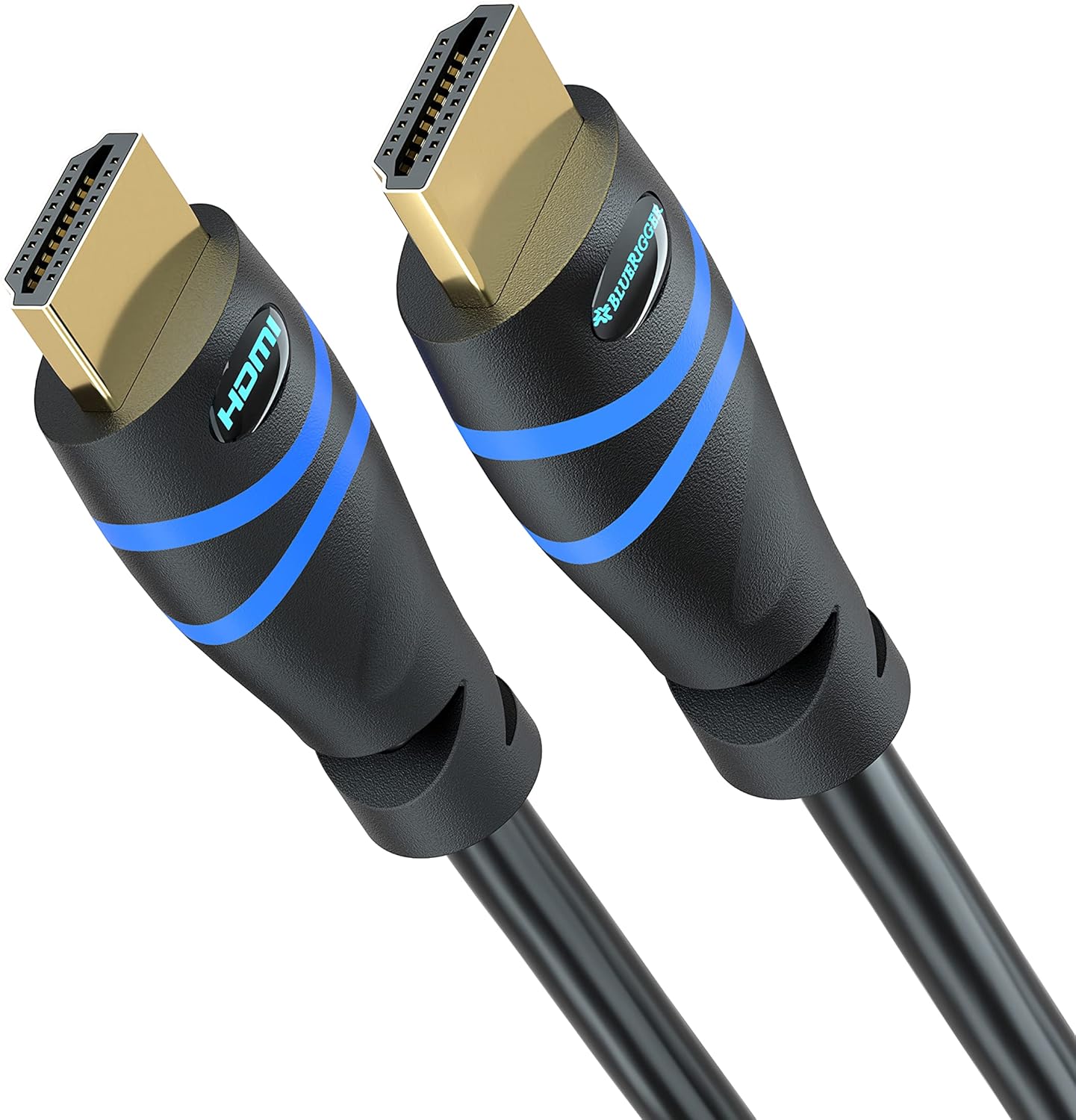 BlueRigger 8K HDMI Cable (15FT, 8K 60Hz HDR, 4K 120Hz, High Speed 48Gbps with Ethernet, eARC, 3D, HDCP 2.3) - Compatible with PS5, Xbox, Roku, Apple TV, Switch, PC