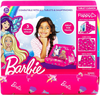 Flippy Tablet Pillow Stand - Cushion Tablet Stand & Holder, Bed Support for Lap and Desk, Compatible with Phone & Book Reading: Kindle, iPad Pro, iPhone & Samsung - Barbie