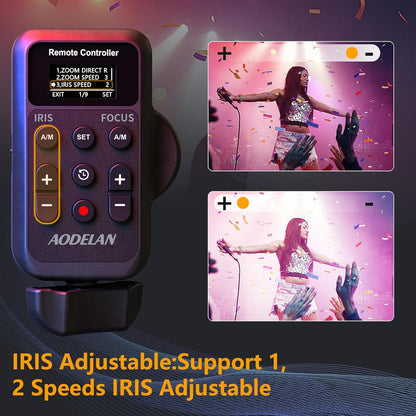 Wireless Camcorder Lanc Zoom Controller, Wired Remote Control with 2.5mm Jack Cable, IRIS, Focus, Video Recording and Zoom Commander with Lanc or Remote Terminal for Canon XL1S XL2 XHA1 /Sony NX5C