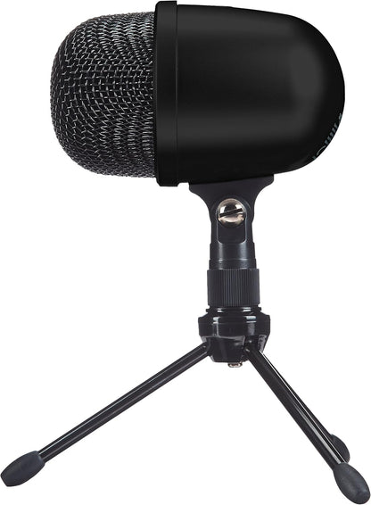 Amazon Basics Mini USB Condenser Microphone for Online Meeting, Gaming, Podcast - Black