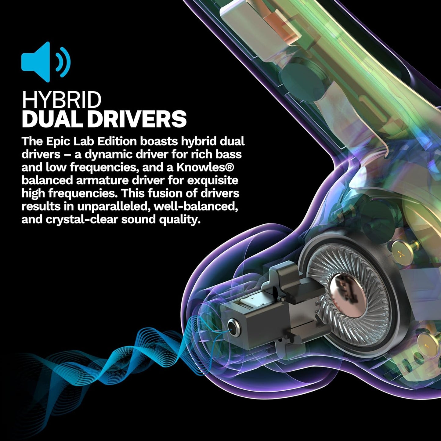 JLab Epic Air Sport ANC 3 True Wireless Bluetooth Earbuds for Active Workout, Hybrid Dual Drivers for Premium Sound, Hi-Res Audio, Spatial Audio, AAC, Sweatproof, 12+ Hours Playtime, Google Fast Pair